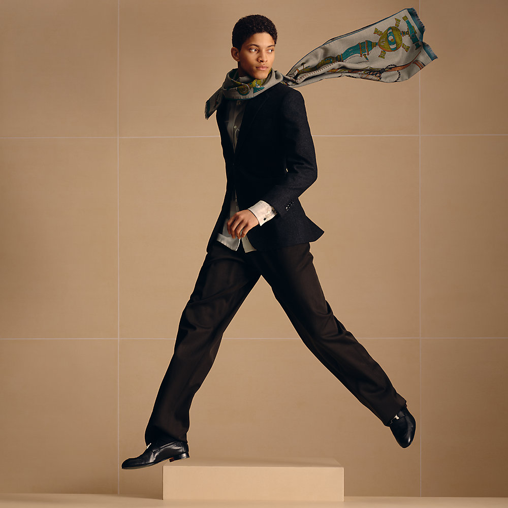 HERMES 素敵すぎるエルメス レクタングル カツォウナ オレンジ MENS